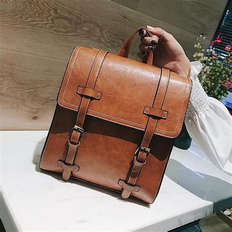 fake leather book bag|leather book bags for school.